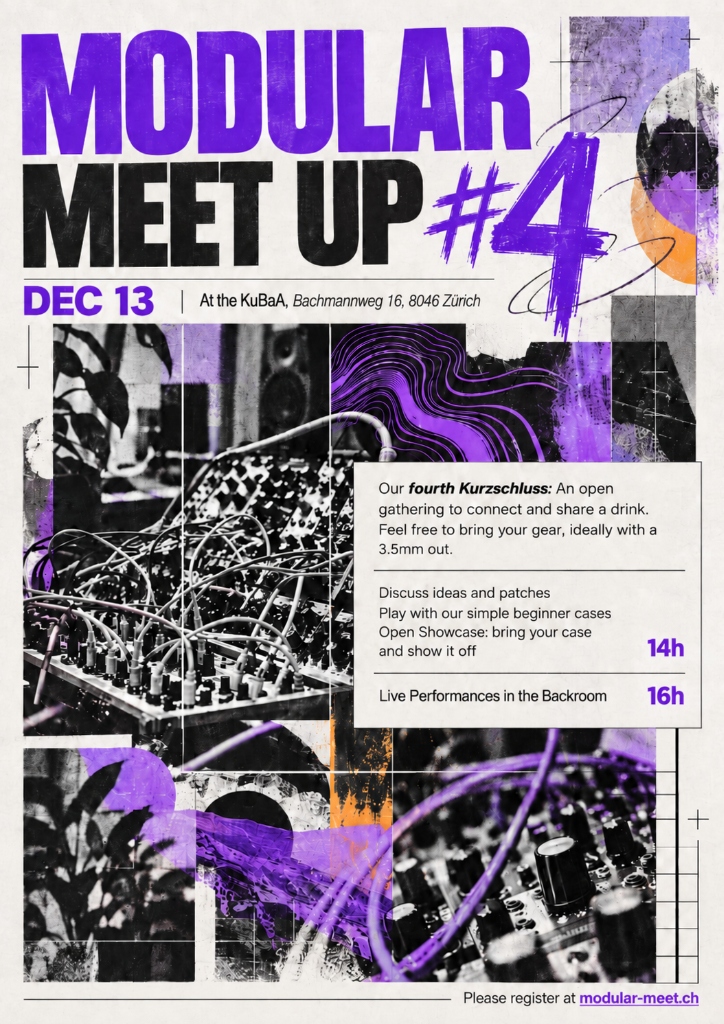 Modular Meet Up #4 Flyer - Dec 13 at KuBaA Zürich